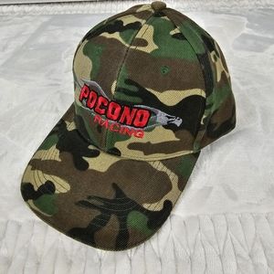 Pocono Racing Adjustable Camouflaged Hat Wool Blend